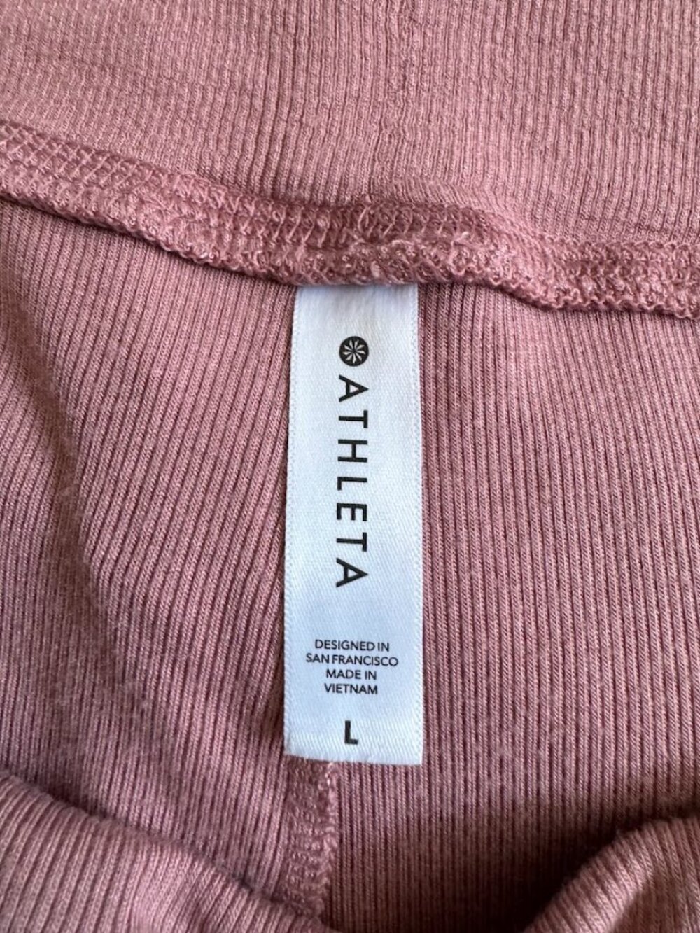 Athleta Size Large Pink Well Rested Rib Sleep Shorts - Picture 3 of 4